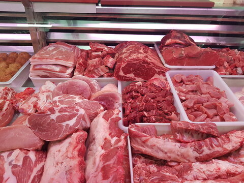 Carnes frescas en la carnicería