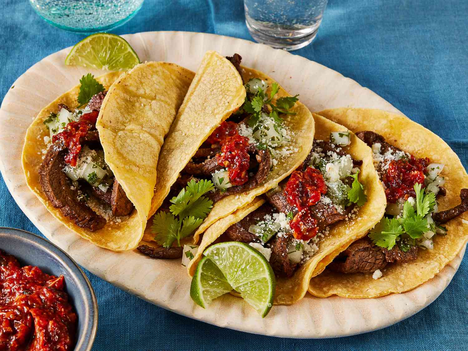 Tacos recién hechos